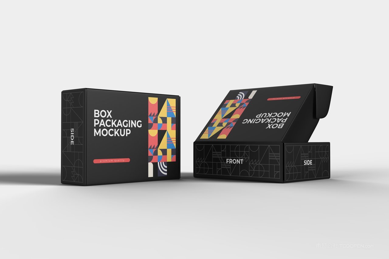 【2064期】飞机盒纸盒贴图样机 (6)