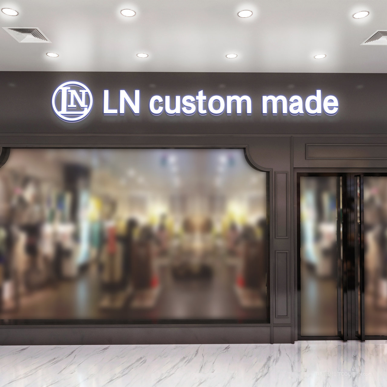 服装店店铺贴图样机