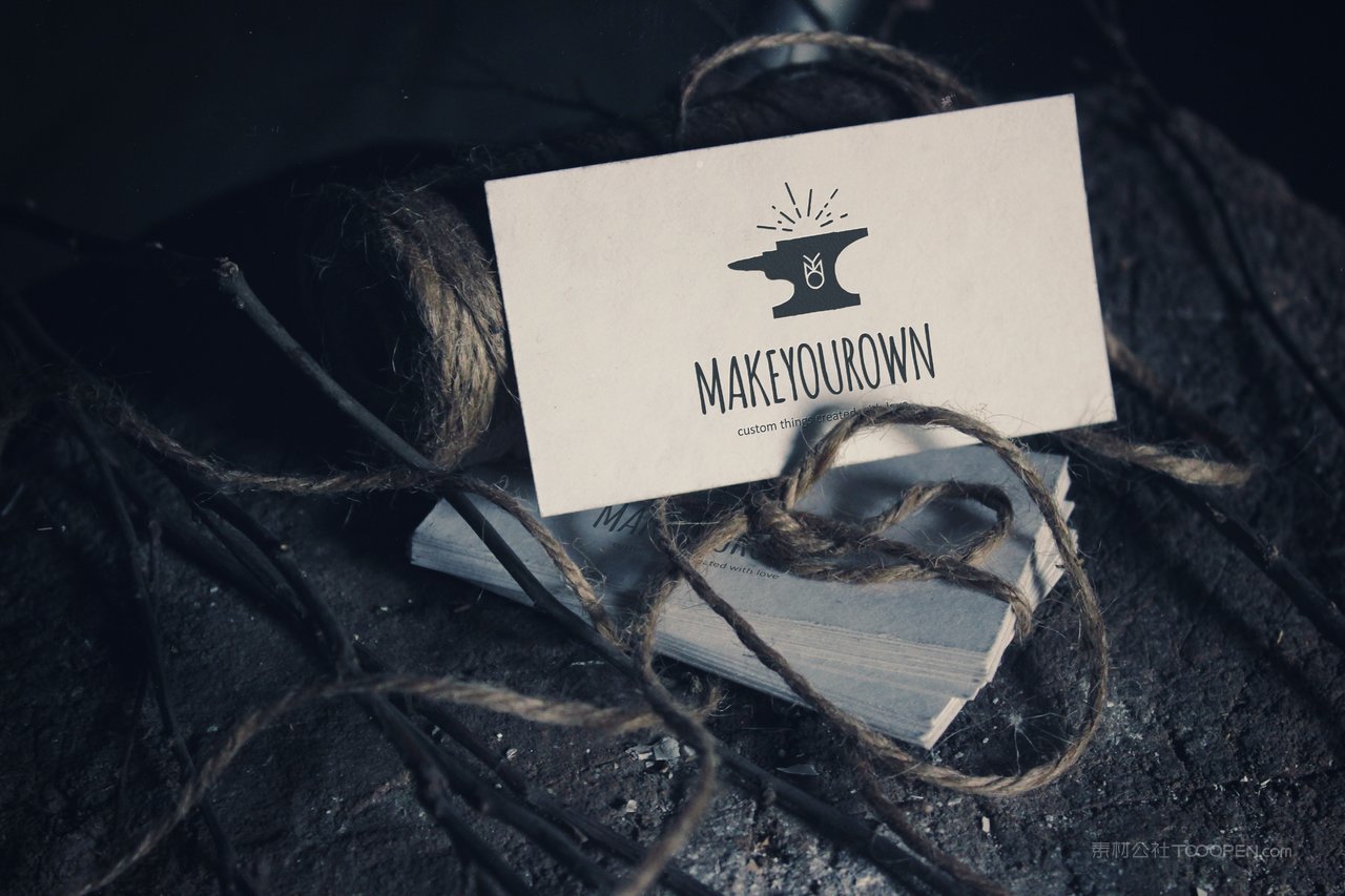 名片贴图复古场景质感样机 (4)