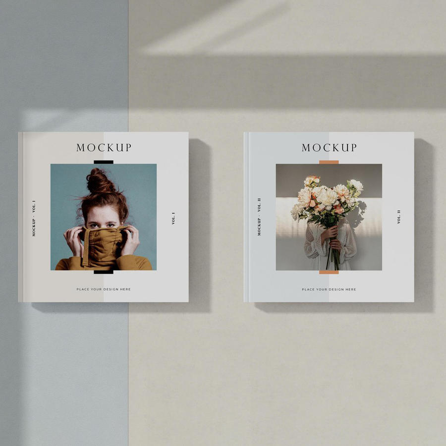 方形画册封面样机