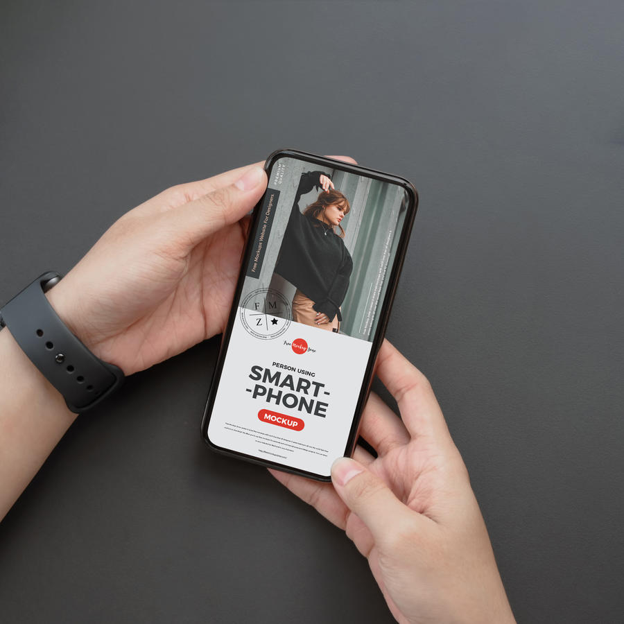 使用智能手机样机