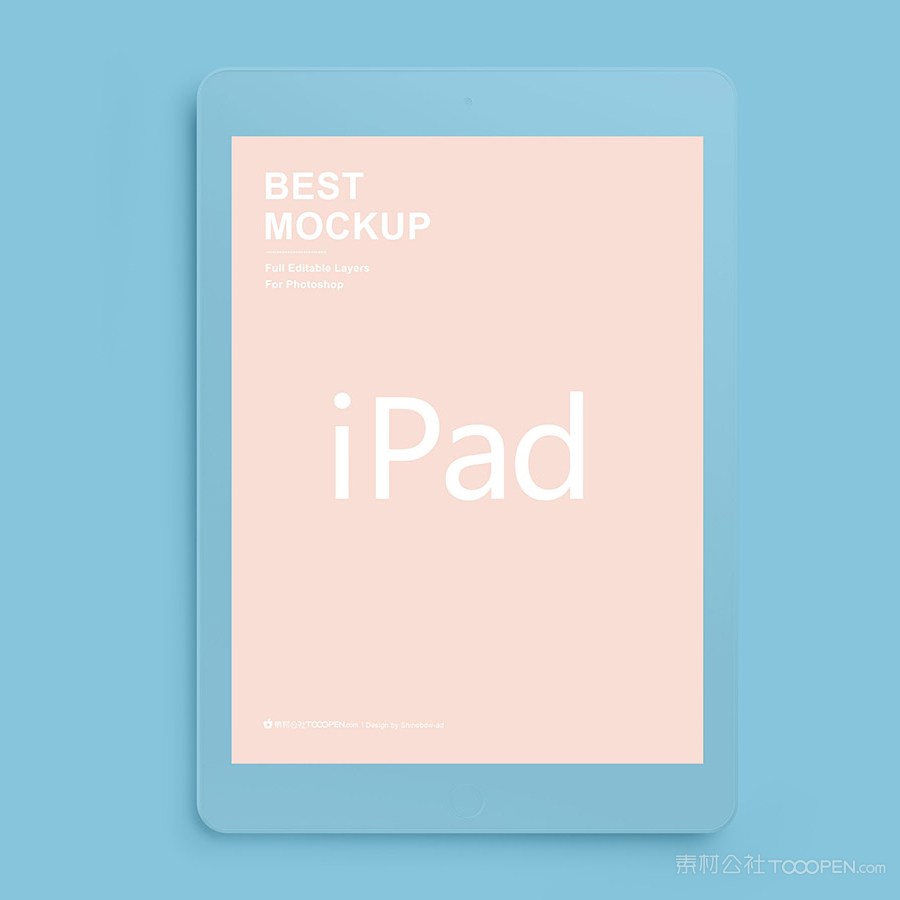 蓝色苹果ipad样机