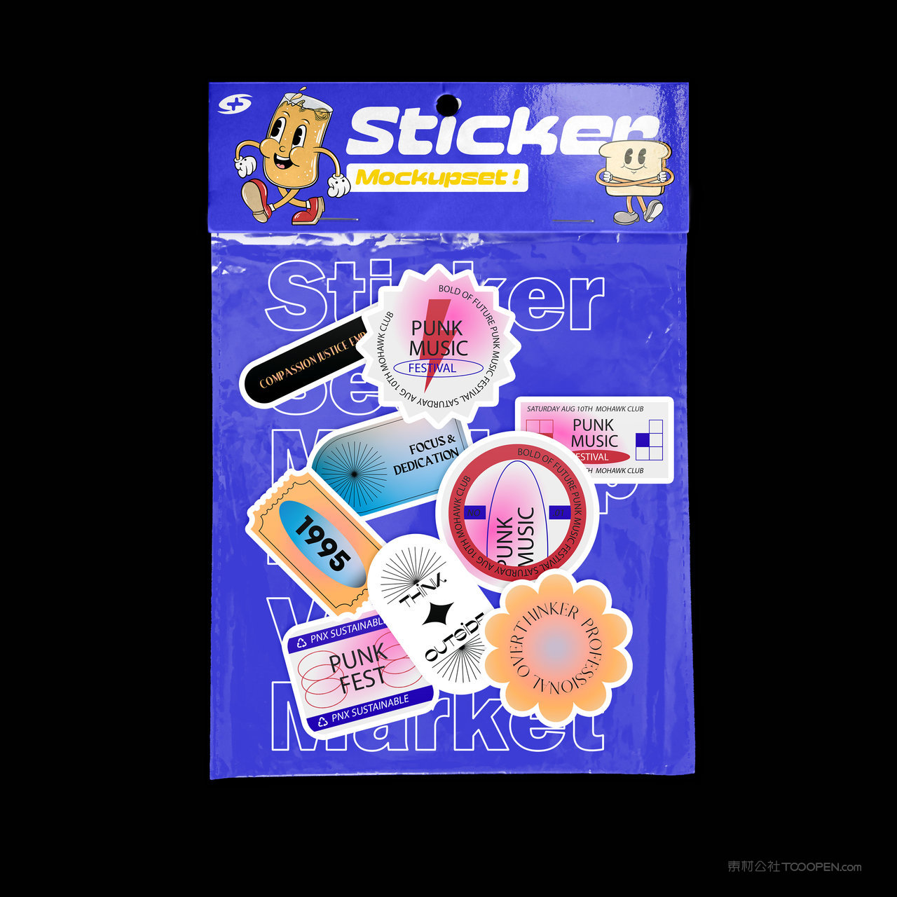 塑料袋不干胶异形贴纸样机 (2)