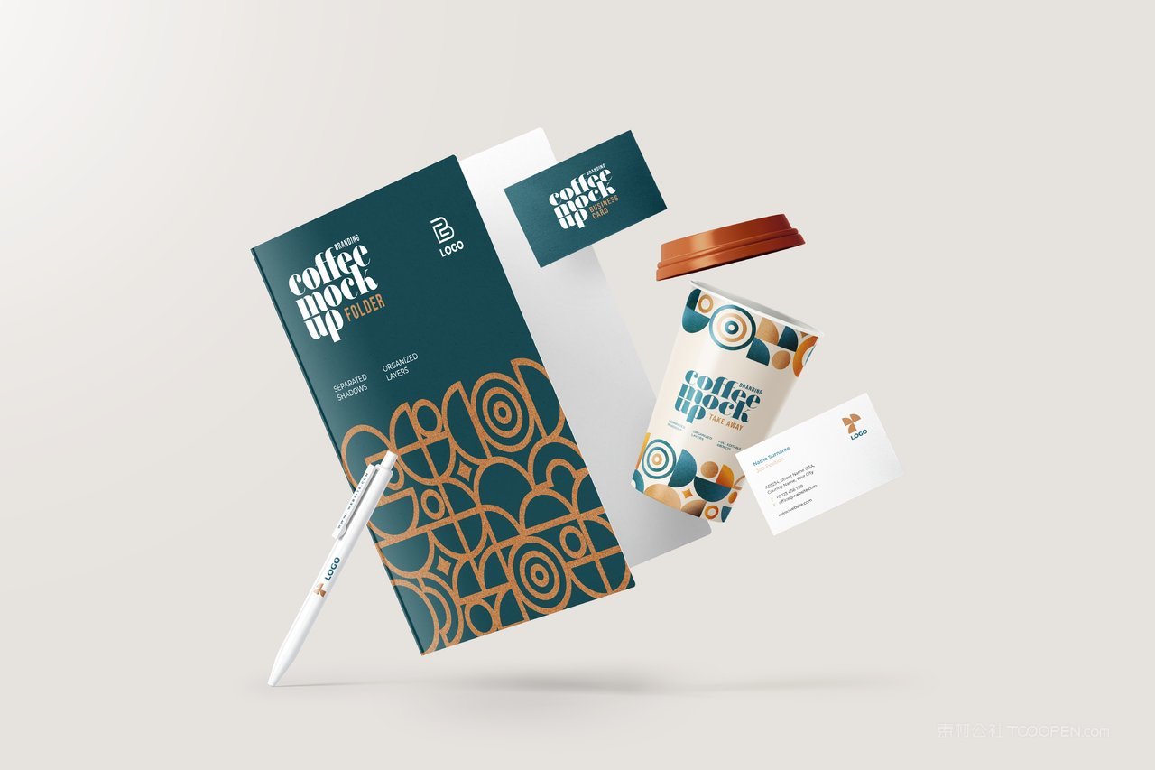 品牌奶茶咖啡logo定制vi包装展示样机 (2)