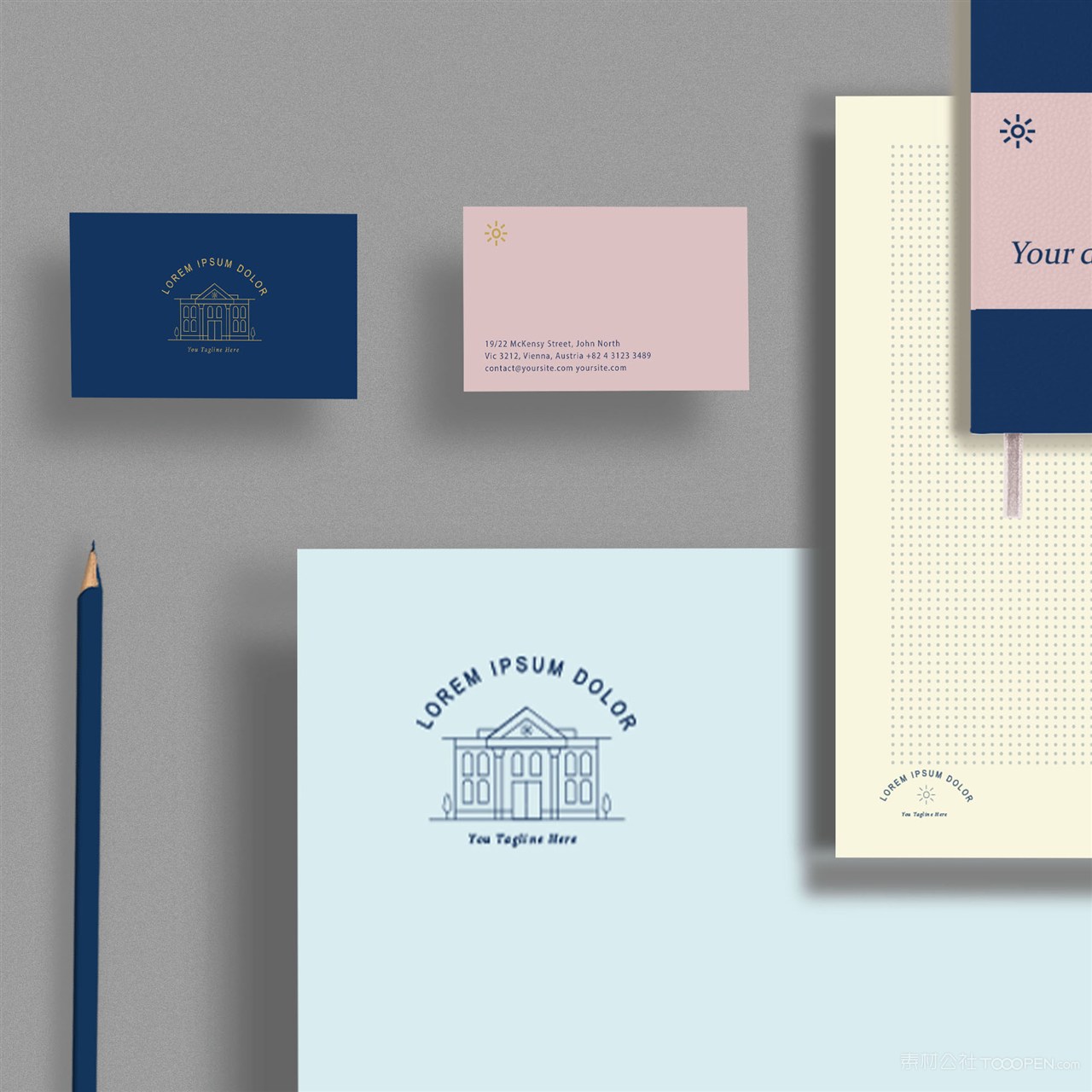 酒店VI名片文档贴图样机