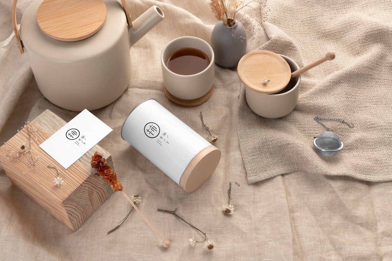 简约茶叶品牌vi形象样机 (14)