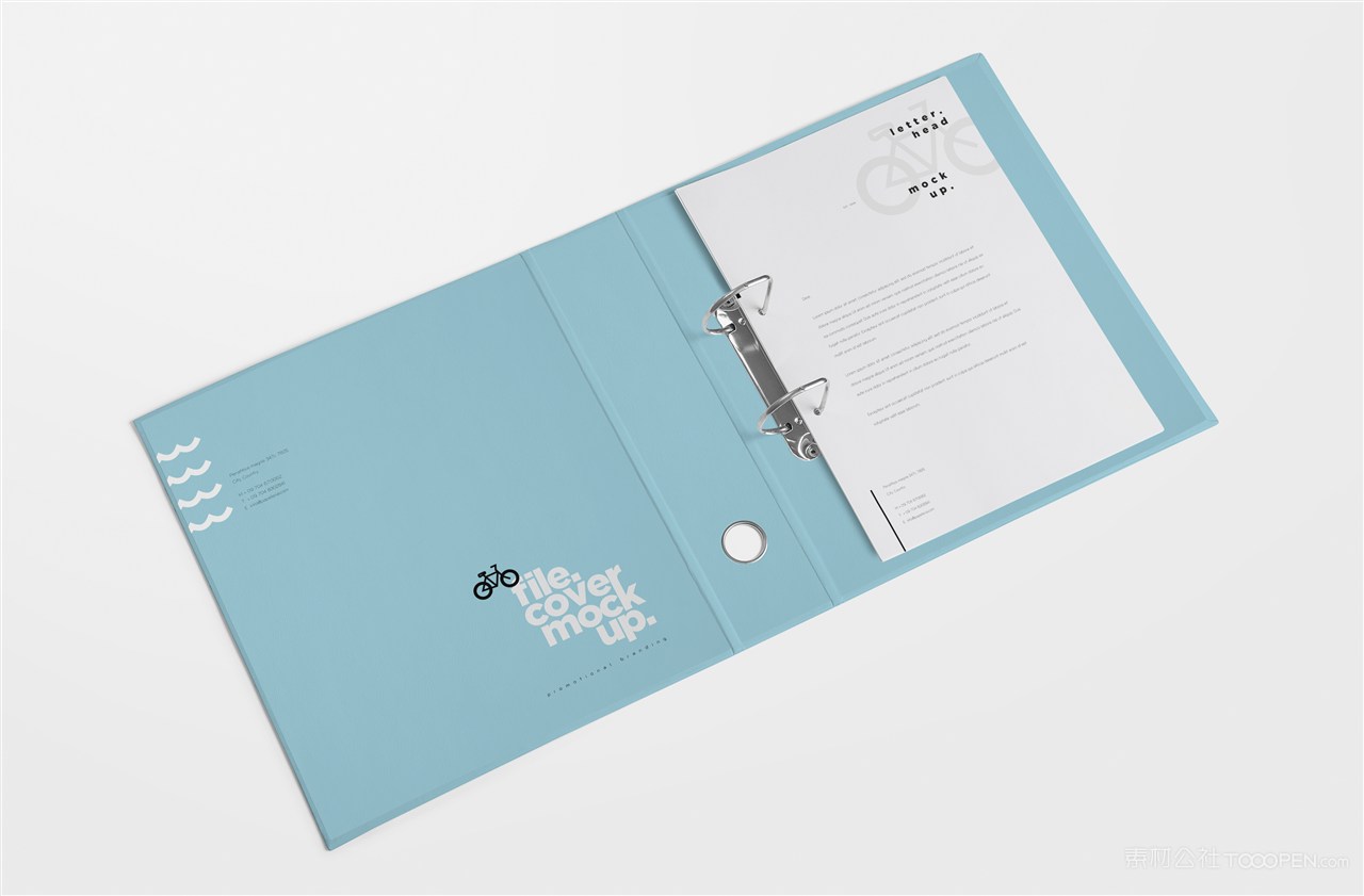 文件夹办公用品文具包装样机素材