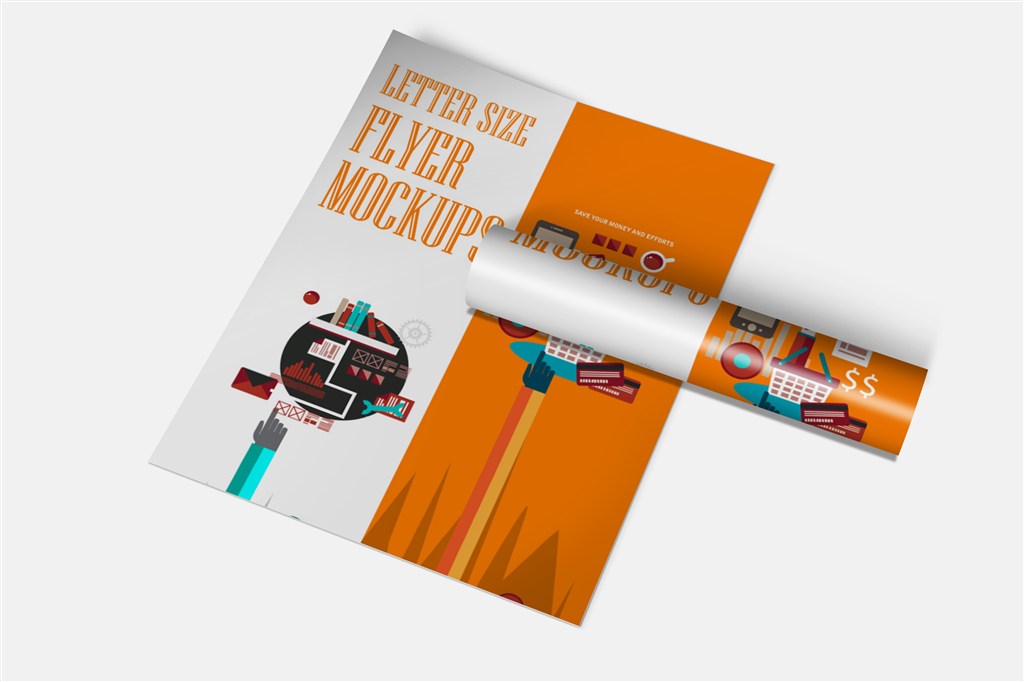 卷曲宣传单DM单样机