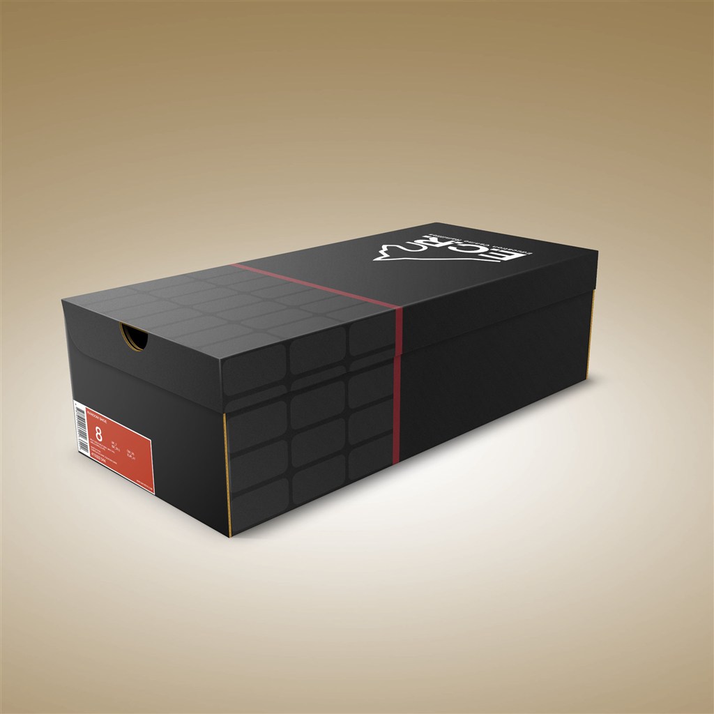 高档黑色鞋盒样机