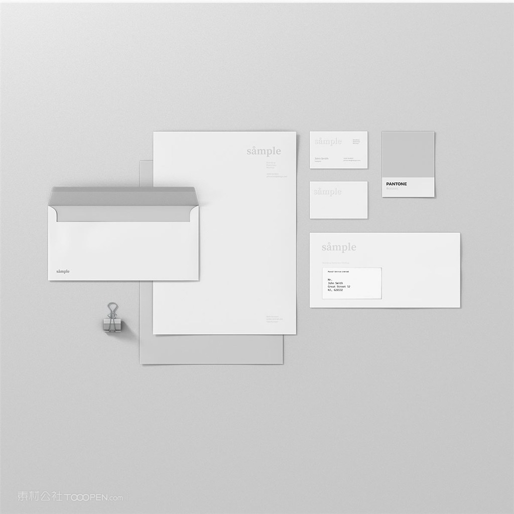 灰调品牌vi样机素材