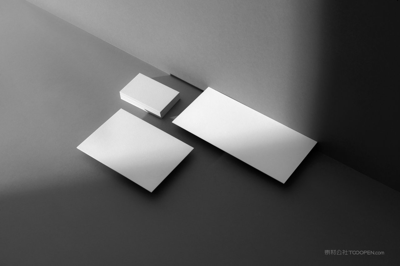 文具商务黑色光影A4纸vi品牌样机