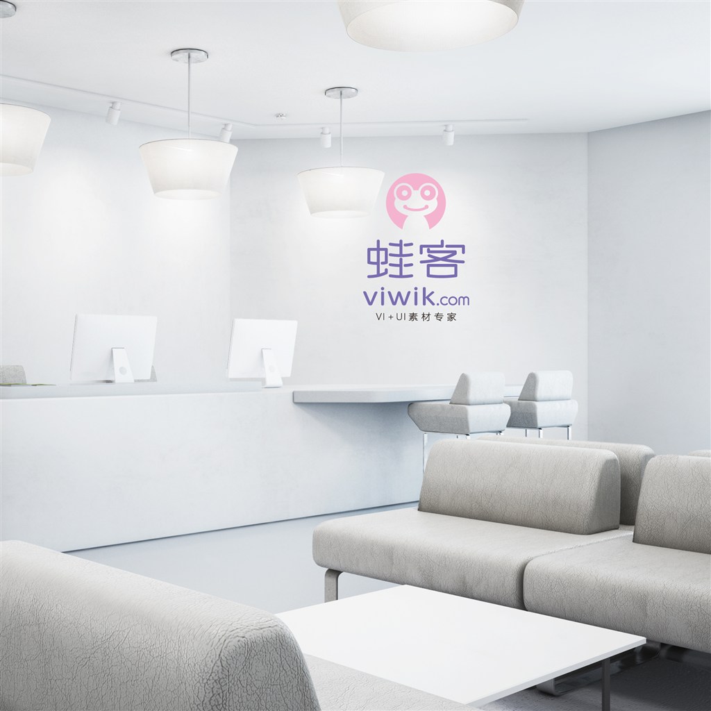 会所前台品牌logo墙贴图