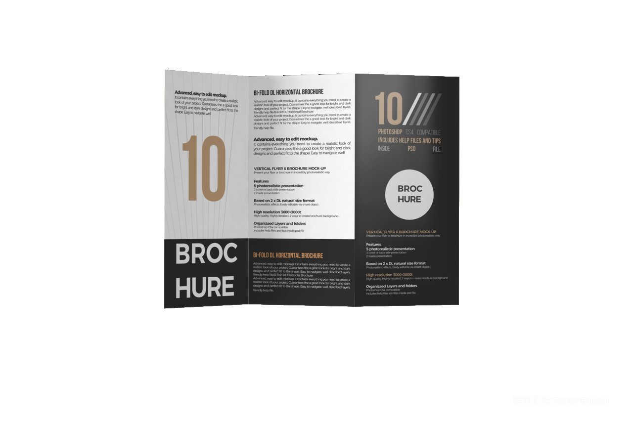 简洁商务风三折页企业ps样机 (1)