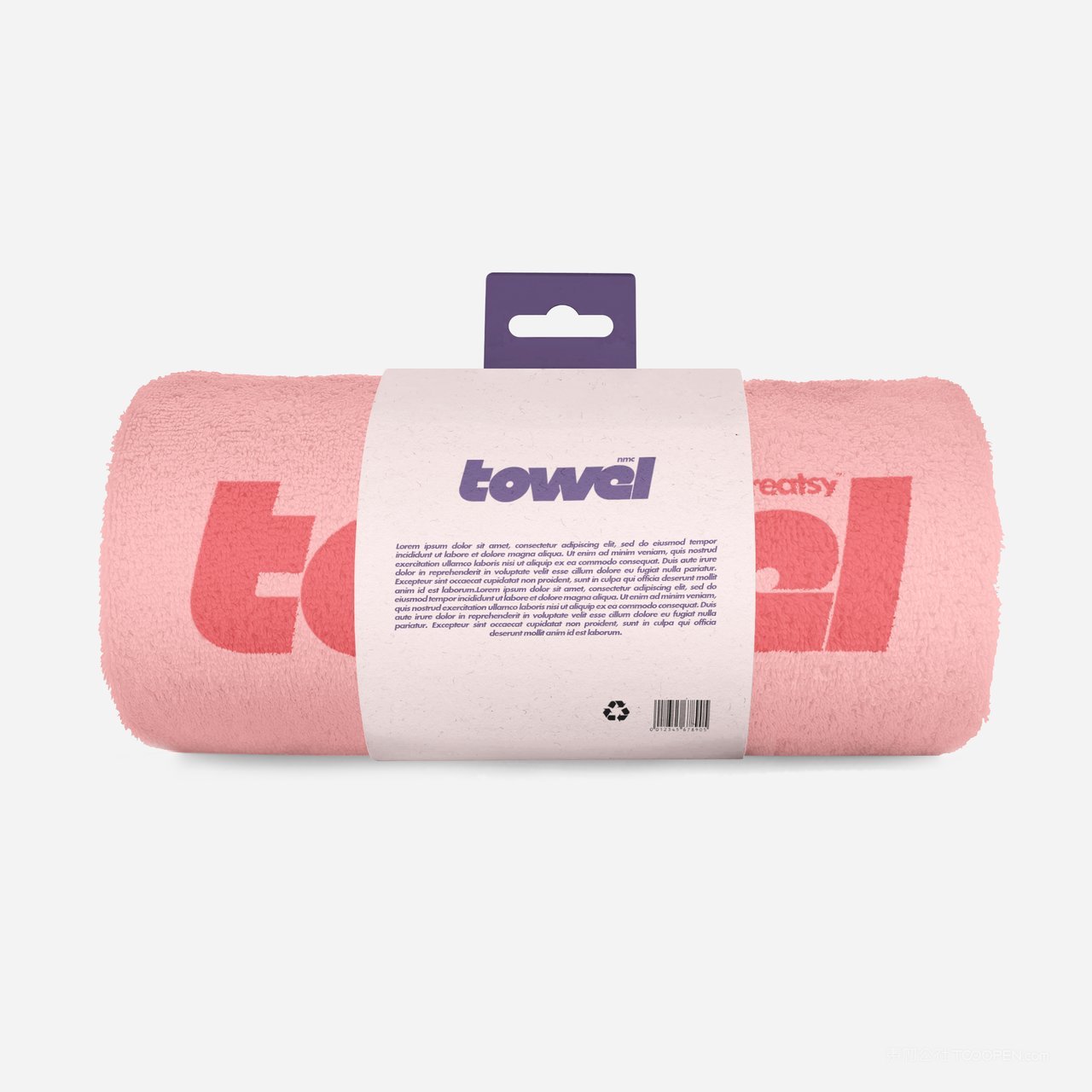 粉色毛巾贴图样机 (3)