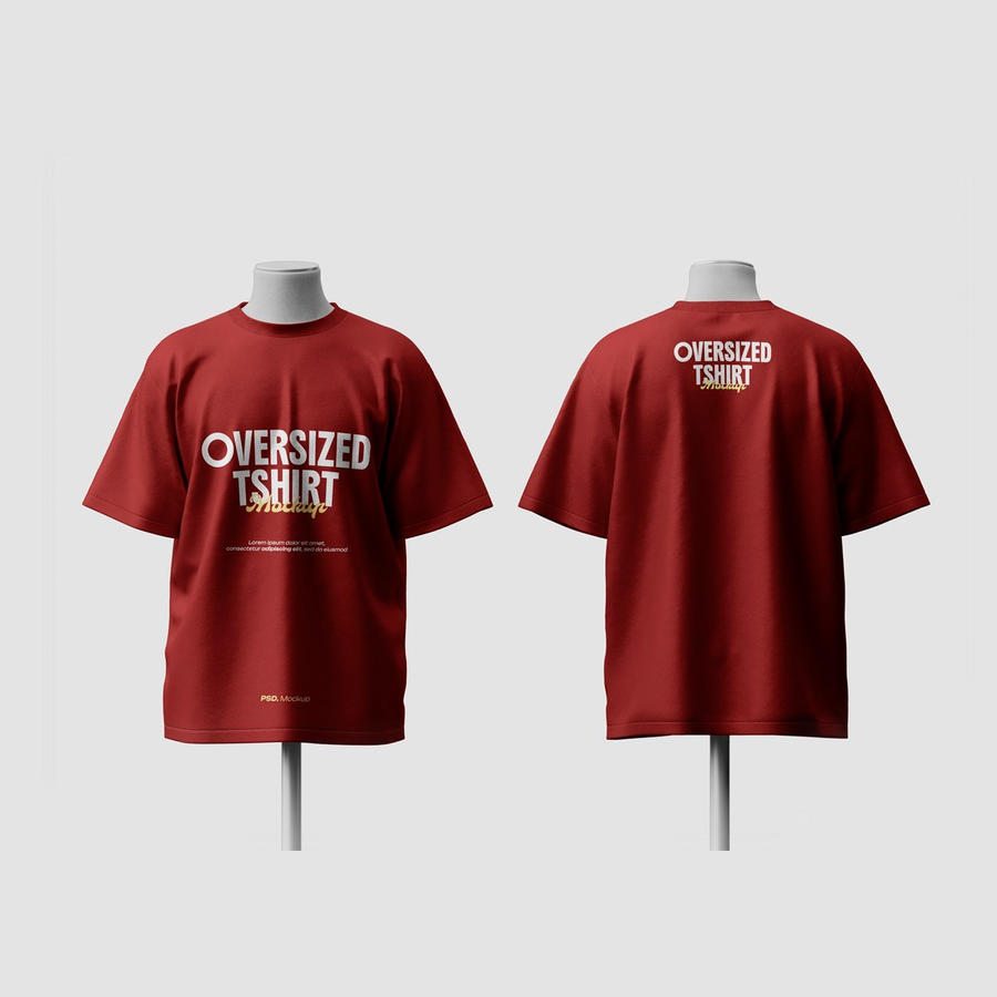 超大男士t恤样机