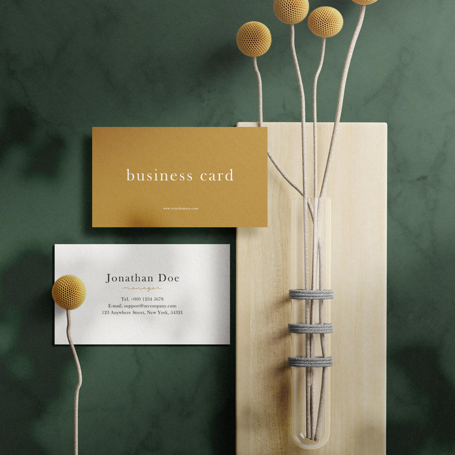 文艺风名片样机