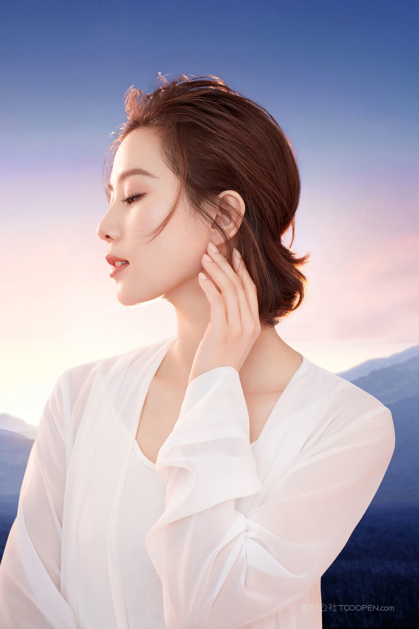 高颜值美女明星壁纸刘诗诗侧脸写真图片