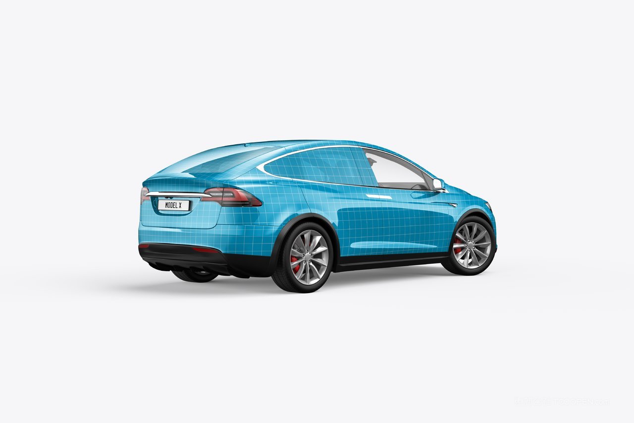 蓝色汽车样机素材