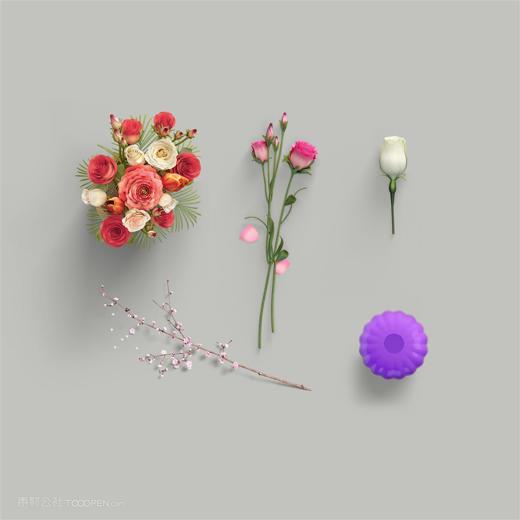 鲜花干花花瓶样机素材