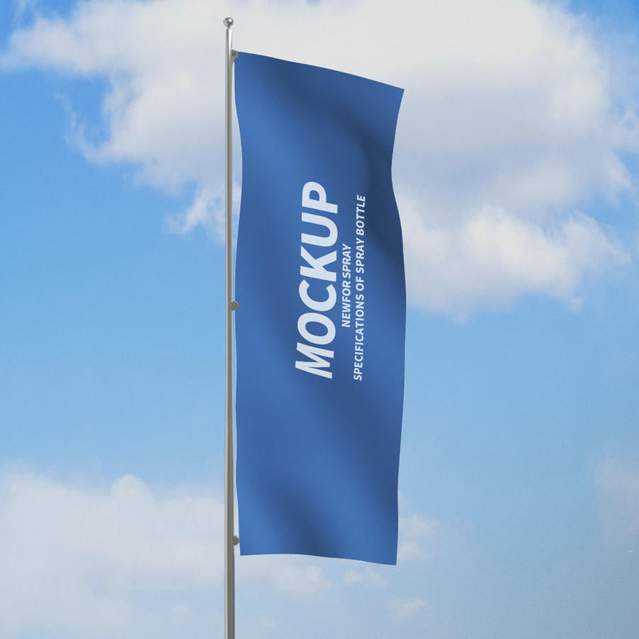 户外旗帜logo样机