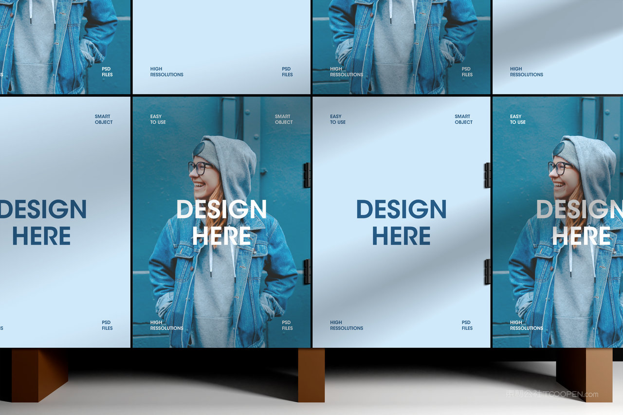 户外广告海报样机