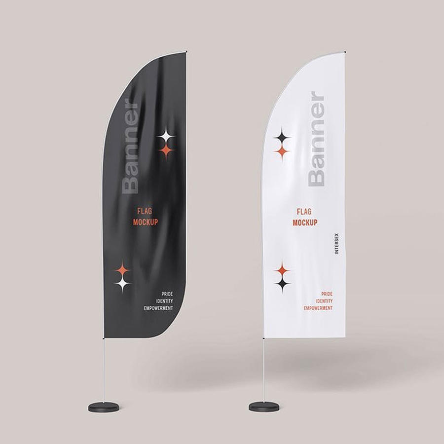 旗帜横幅凸样机