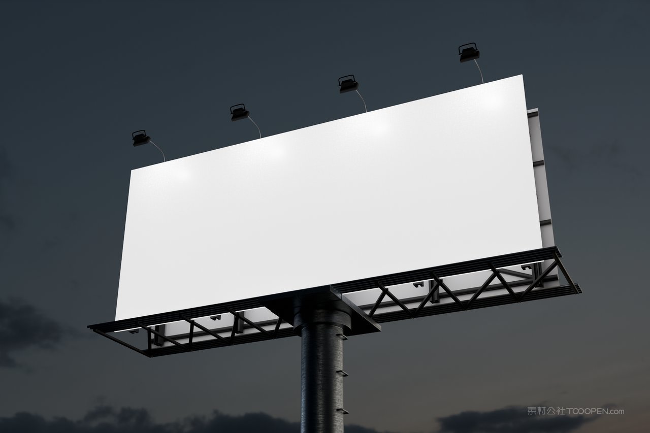 大型户外广告牌样机
