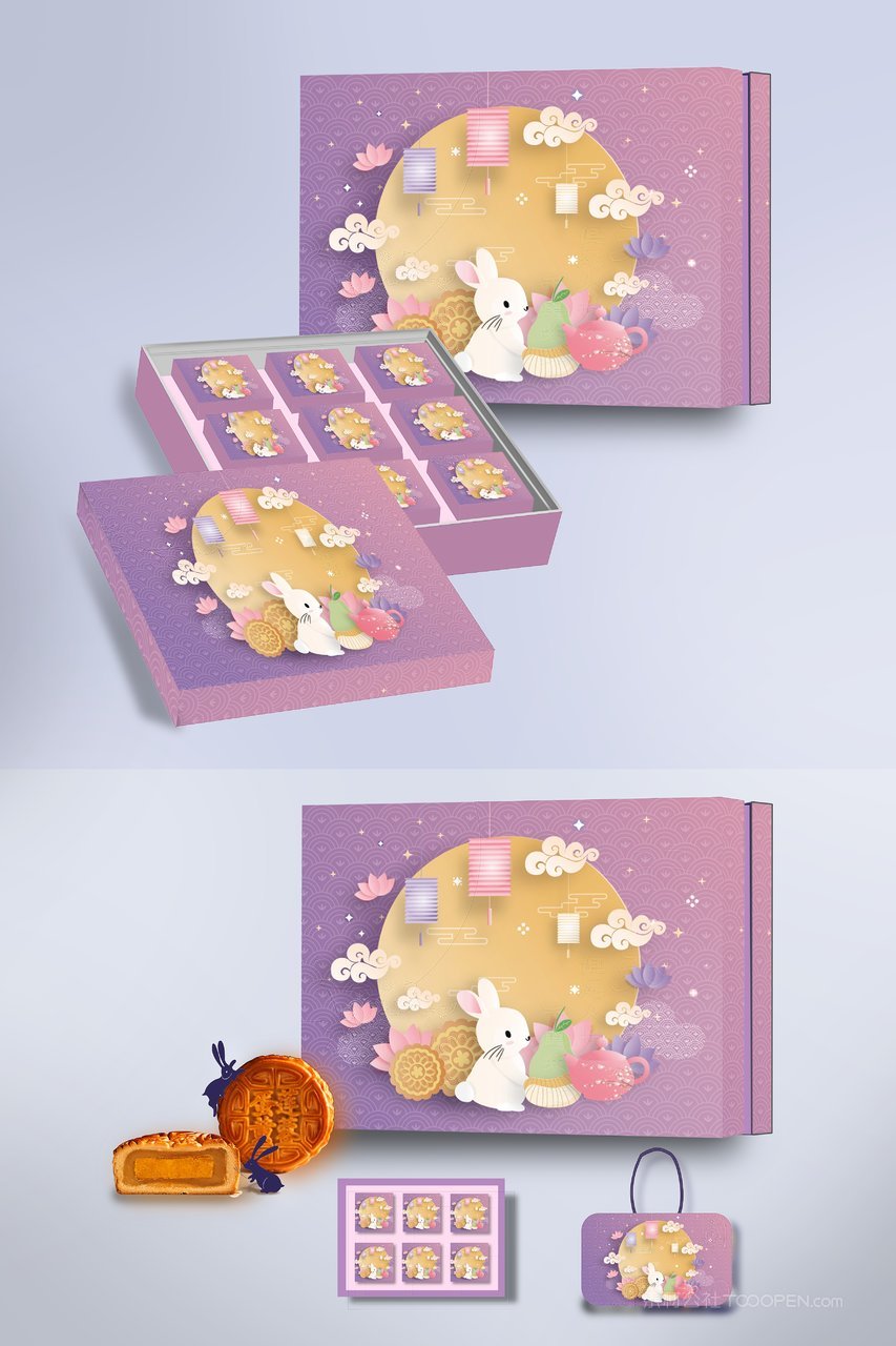【1824期】中秋月饼礼盒包装样机 (25)