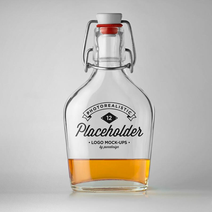 酒瓶logo标签样机