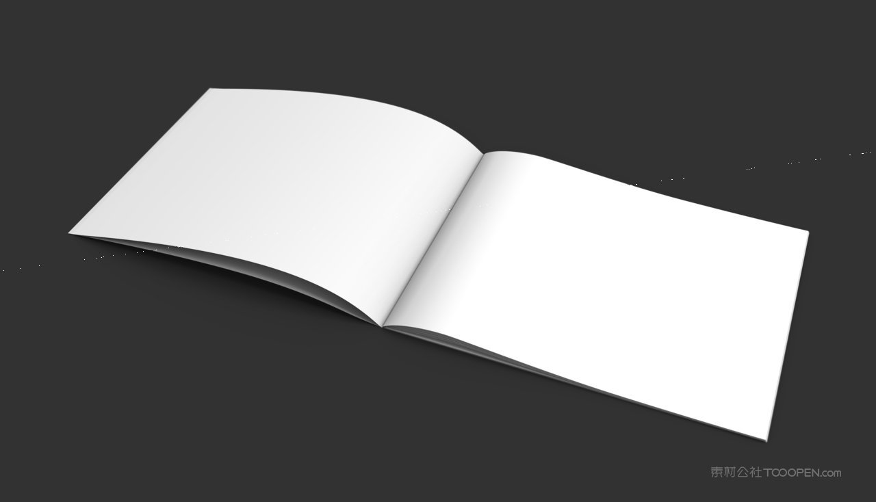 打开的书本办公场景vi样机俯视图