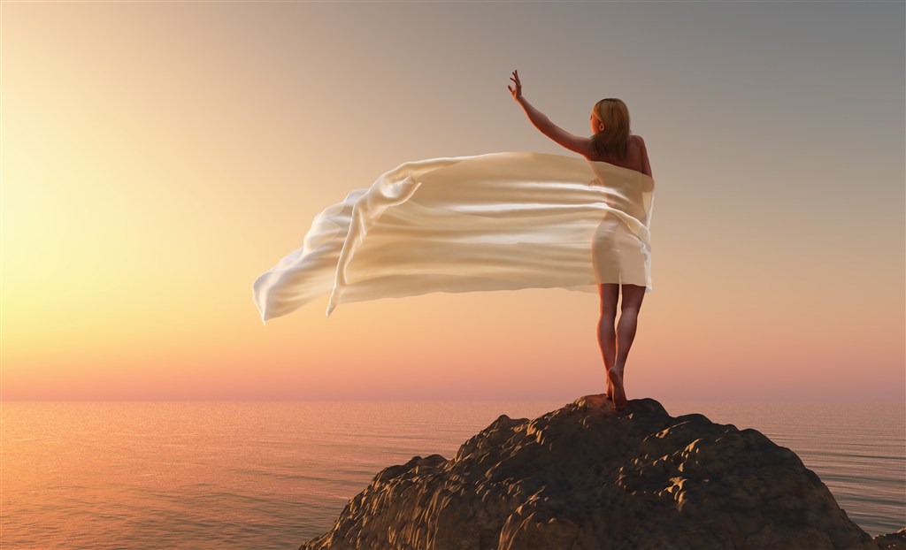 衣带飘扬的欧美人体美女图片