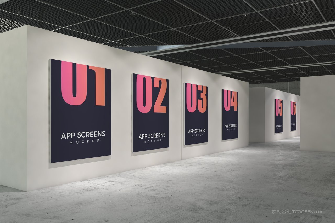 【1275期】渐变紫展厅展会海报样机 (24)