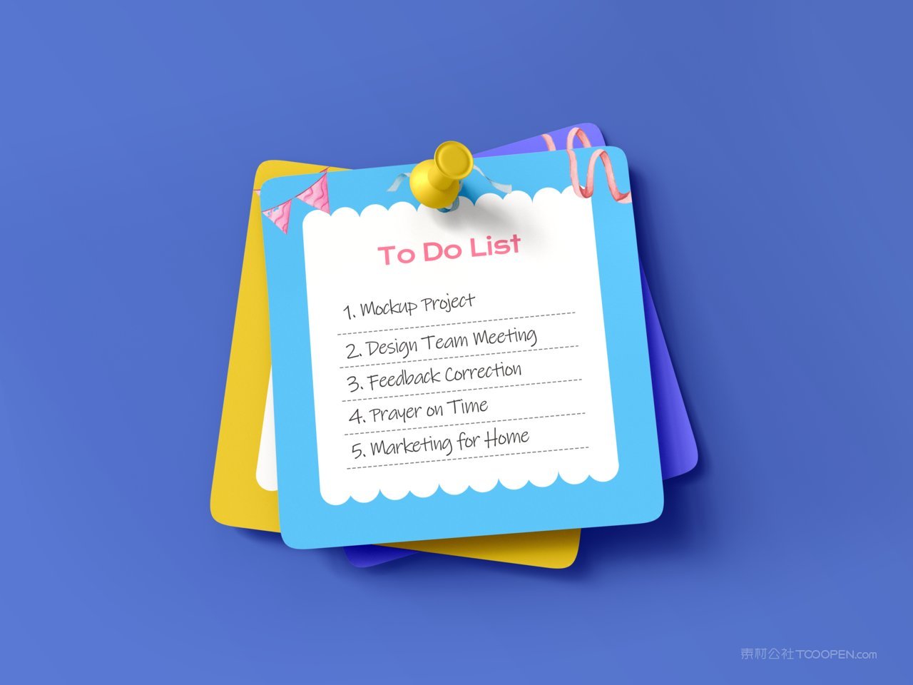 便利贴场景样机