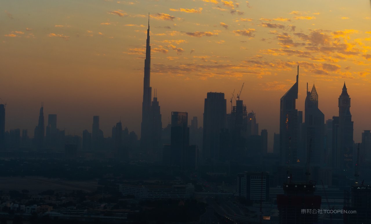 迪拜城市建筑高清摄影图片