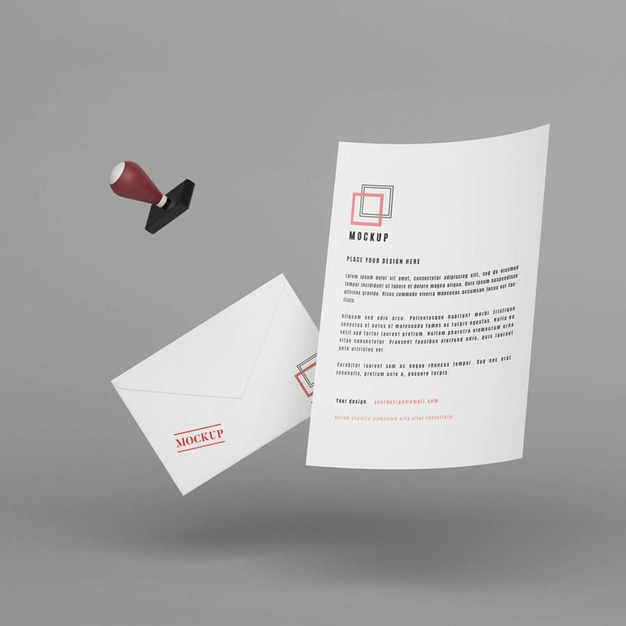 文件纸和印章样机