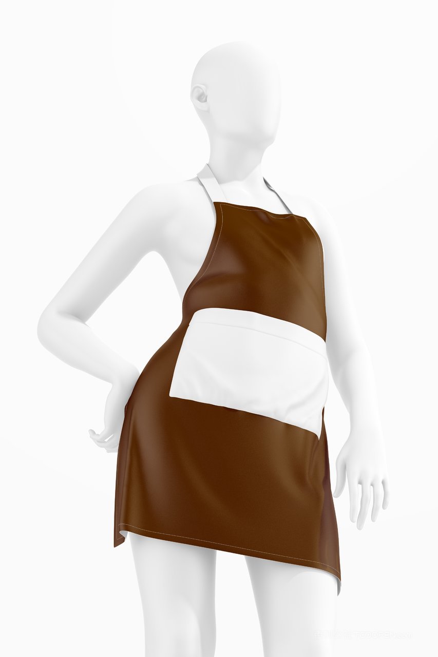 【1538期】3d人偶模特服务员围裙样机 (2)