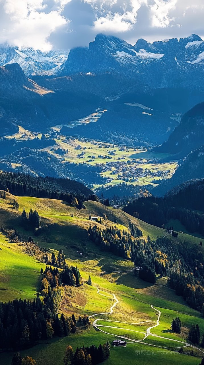 唯美景观群山意境山峰风景天空