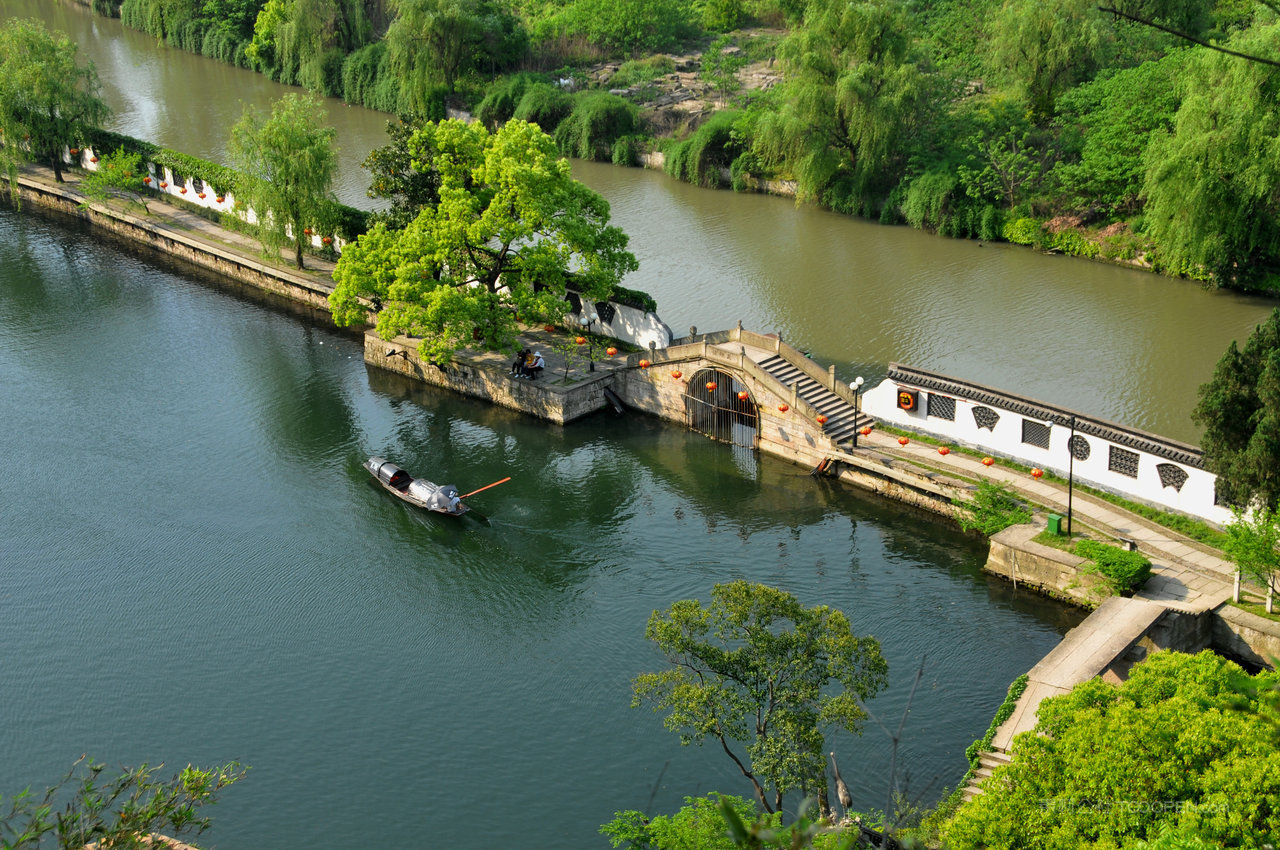 绍兴东湖风景画图片