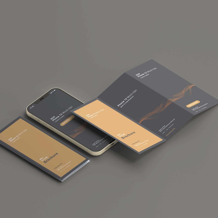 手机与三折页样机