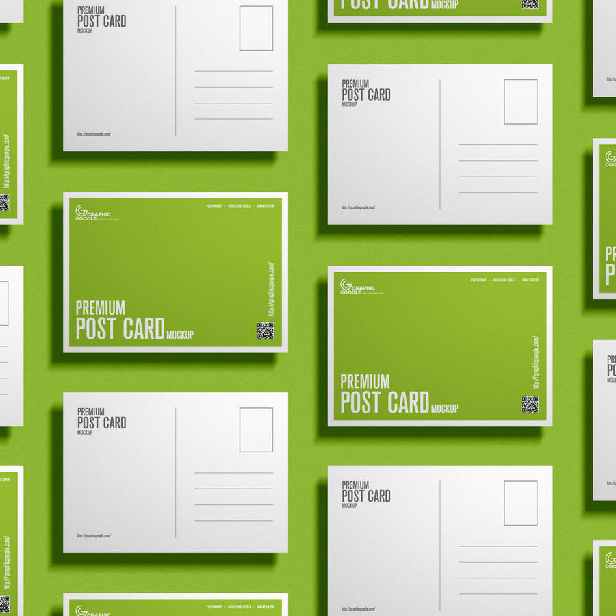 网格明信片样机