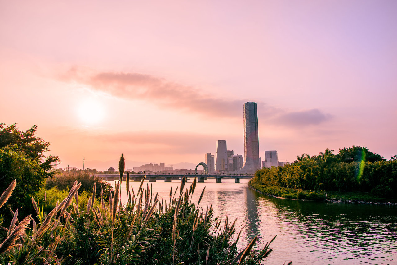 厦门园林博览苑日落