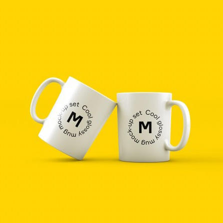 白色马克杯样机模板