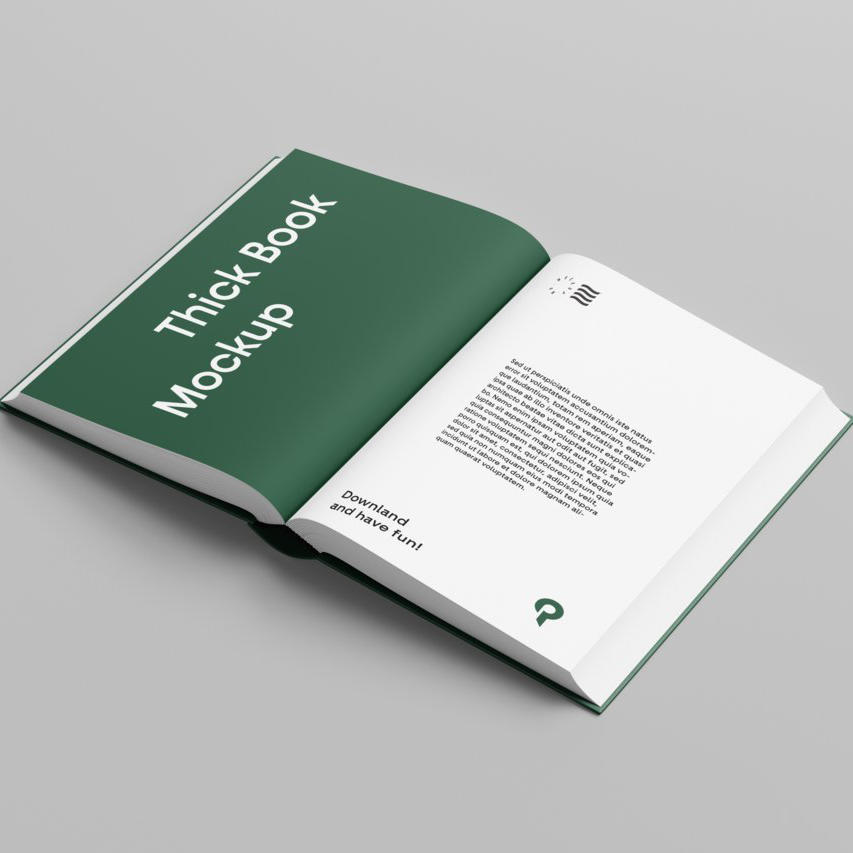thick book精装书本场景样机 (4)