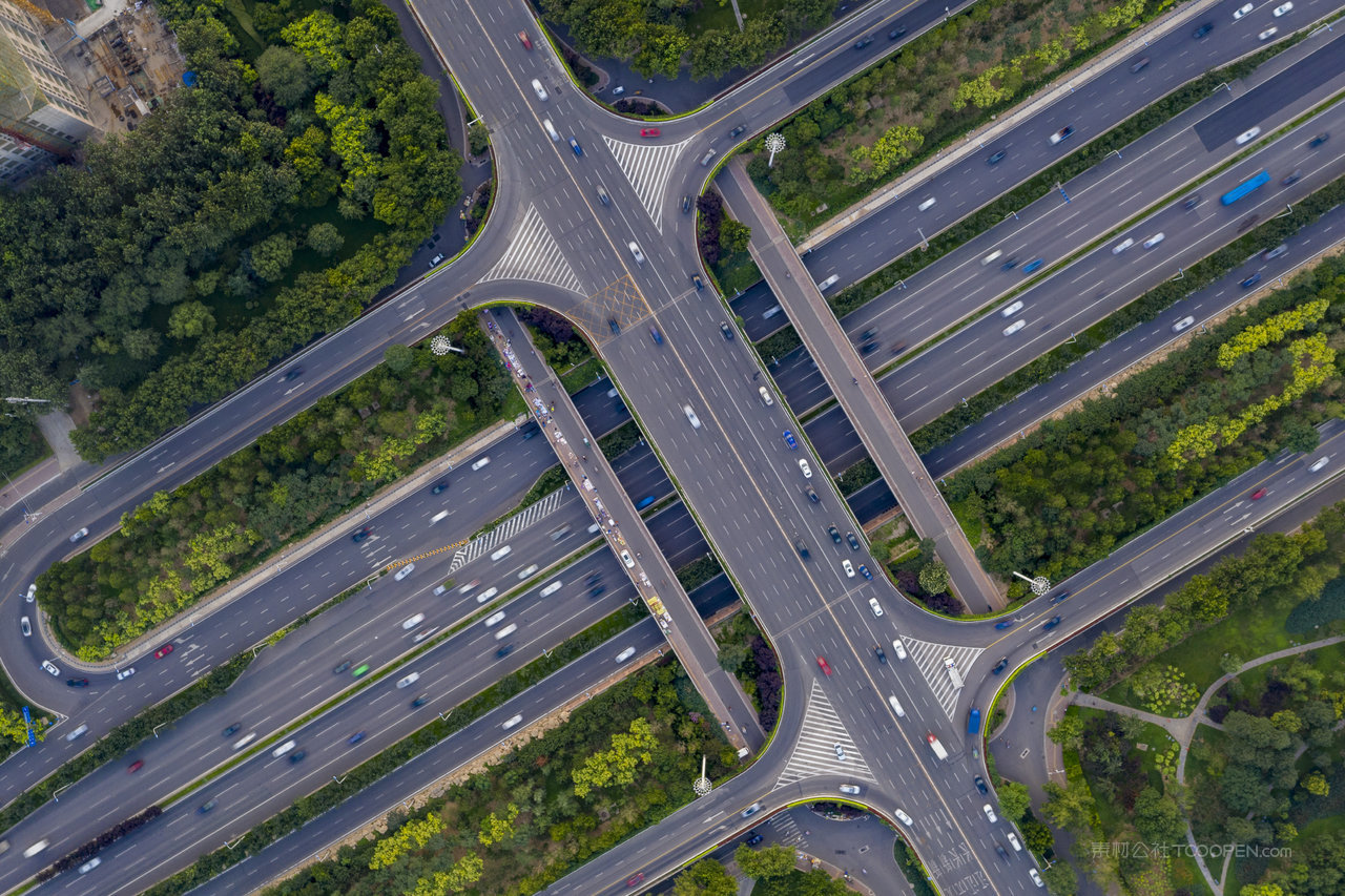 航拍城市立交桥 (1)