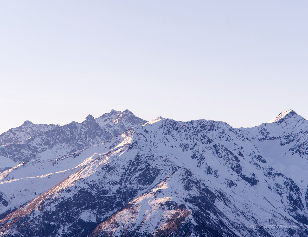 高清雪山雪景摄影图片