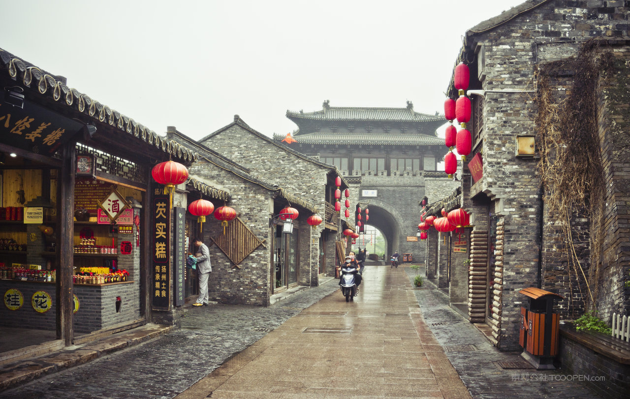 扬州东关街风景画图片