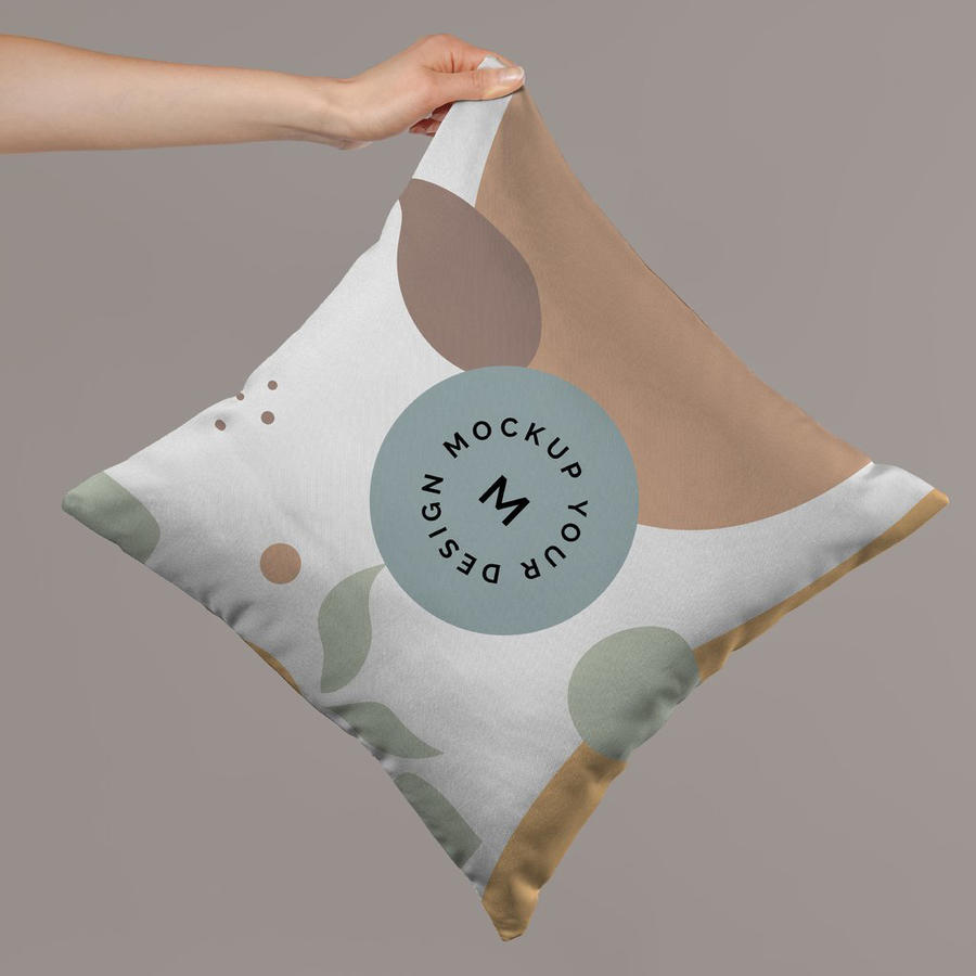 方形抱靠枕坐垫印花图案贴图样机 (2)