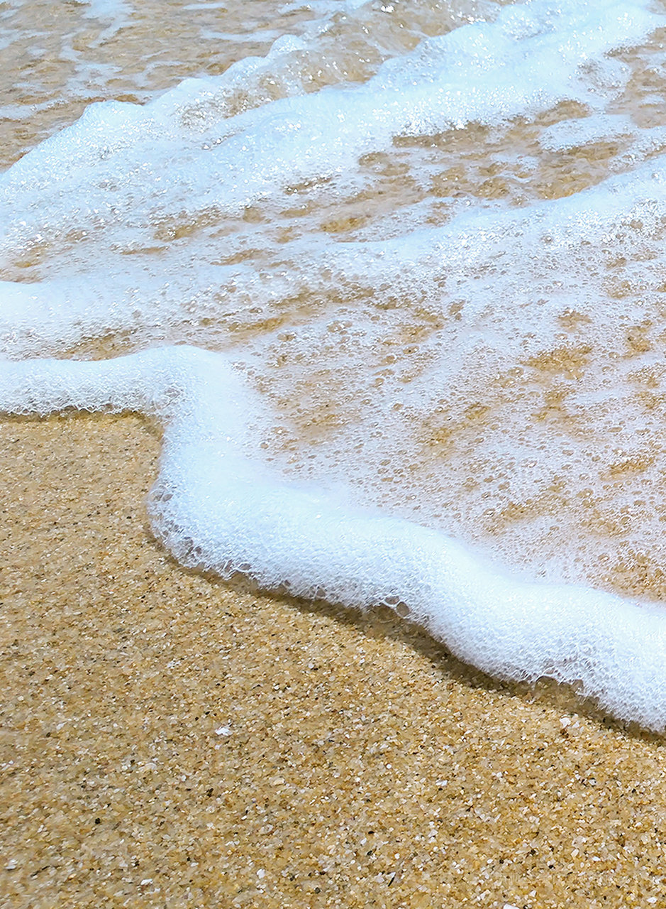沙滩海浪高清风景画