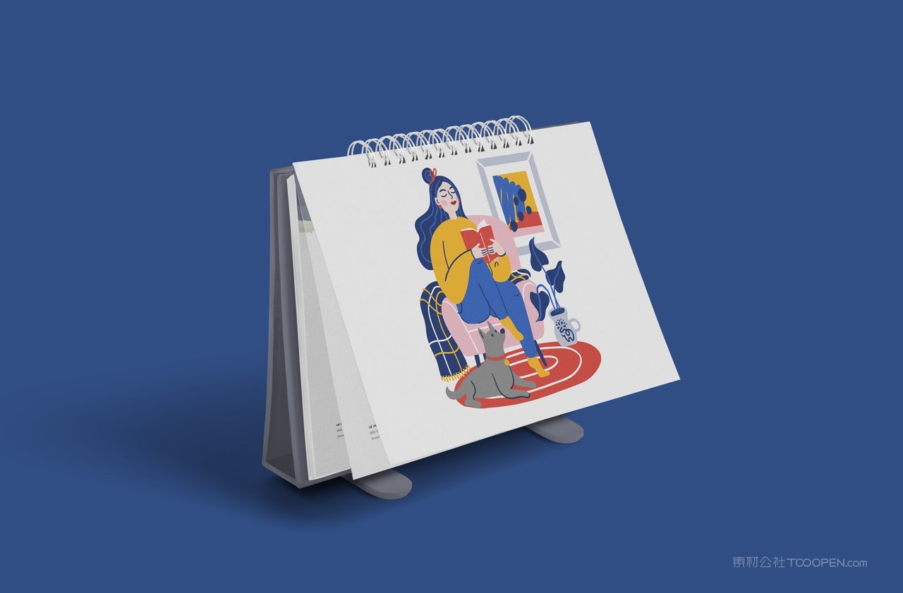 桌面台历品牌vi展示贴图一键样机