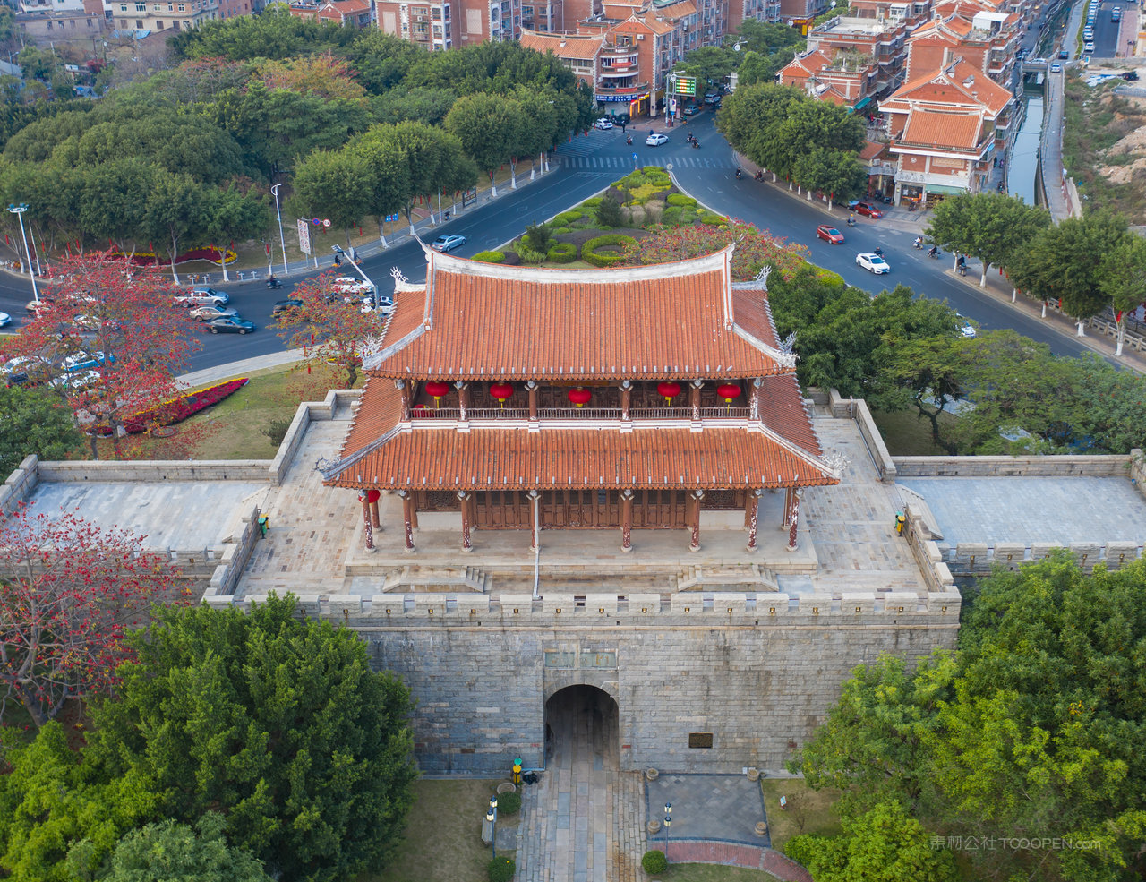 福建泉州老城区风光临漳门